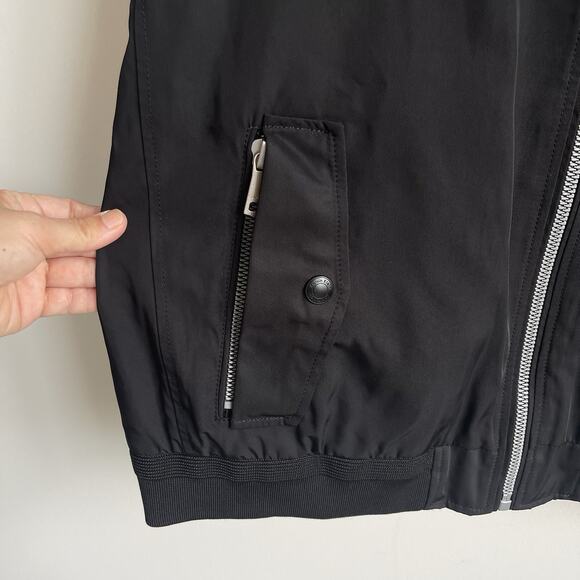 Calvin Klein Black Bomber Jacket Men’s Size XL Full Zip Utility Pockets - Picture 3 of 14